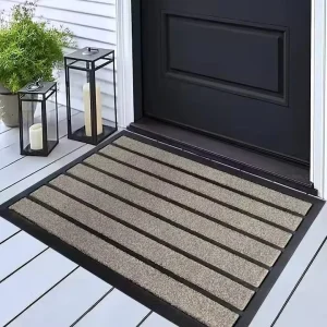 Custom Durable Low Profile Non Slip Rubber Doormats Outdoor Heavy Duty Rubber Front Door Mat Outdoor for Home Entrance