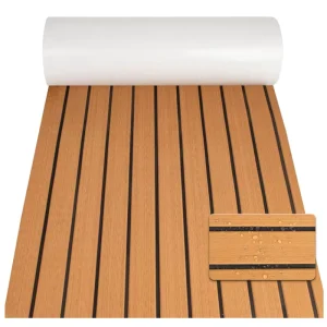 Custom EVA Foam Marine Carpet Boat Decking Faux Teak Self Adhesive Flooring Pad for Boat & Car