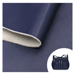 Custom Eco Friendly 0.9mm Embossed Natural Color PU Vegan Faux Leather Fabric Bags Sofa Furniture Waterproof Garment Golf