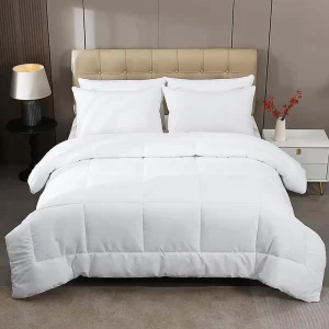 Custom Eco-Friendly All-Cotton Washable Hotel Bedding Quilt with Ultra-Soft Feather Velvet Fiber Filling All-Season Use