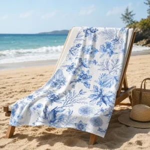 Custom Eco Friendly All Season Polyester Cotton Soft Quick Dry Sublimation Printing Summer Sand Free Bathroom Beach Towels