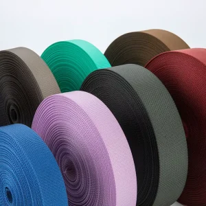 Custom Eco Friendly GRS RPET Woven 5cm Ribbon Band Polyester Nylon 1In Recycled Webbing for Home Textiles Bags