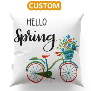 Custom Eco Friendly Home Decor Shaped Logo Comfortable Sublimation Letter White Throw Linen Sofa Pillows Cushions Custom