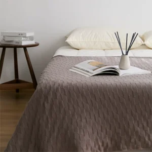 Custom Eco Friendly Home Decor Sofa Cotton Knitted Throw Blankets OEKO TEX Certified for All Season Use