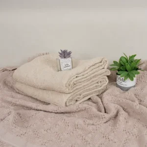 Custom Eco Friendly Jacquard Shawl Blanket 100% Cotton Embroidered Universal Cover for Bed Sofa Four Seasons Travel Companion