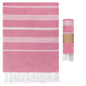 Custom Eco Friendly Luxury Turkish Peshtemal Fouta Towel Beach Towels 100% Cotton 100*180CM Turkish Beach Towel