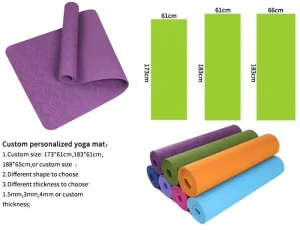Custom Eco-Friendly PU Natural Rubber Gym Yoga Mat Body Line Fitness Home Exercise Equipment Customizable Pose Location