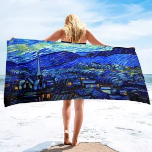 Custom Eco Friendly Quick Dry Microfiber Beach Towels All Season Luxury Style in Bulk for Hotel & Home Use