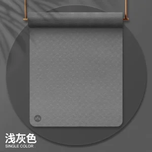 Custom Eco Friendly Thick Yoga Mat Anti Slip Natural Rubber Arch Design Oval Curve TPE Recycled Fabric Exercise Mats