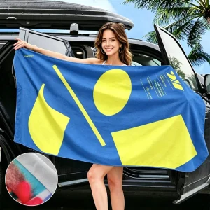 Custom Eco friendly Microfiber Lightweight Beach Towel Custom Sand Free Quick Dry Absorbent Bath Towel
