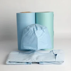 Custom Eco friendly Water Repellency Woodpulp Spunlace Nonwoven Fabric for Surgical Gowns Isolated Suit Raw Material Non Woven