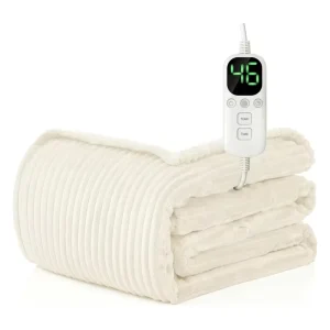 Custom Electric Heated Blanket 100-240V Flannel Fleece Machine Washable OEM ODM Electric Throw Blanket