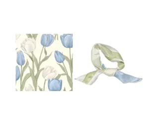 Custom Elegant Print Polyester Scarf Bandana Breathable Hand Towel Headband Daily Outfit Multi Use Decorative Scarf