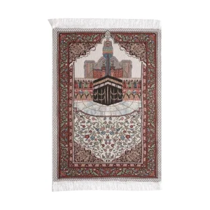 Custom Elegant Thick Sejadah Prayer Carpet Foldable Traditional Muslim Prayer Rug Islam Prayer Mat with Tassels