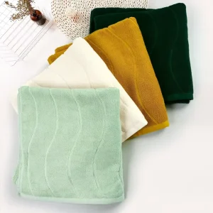 Custom Embossed 100% Cotton Terry Towel Eco-Friendly Hypoallergenic Beach Hotel Home Outdoor SPA Gift 450-650gsm All-Season