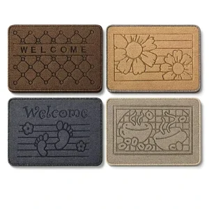 Custom Embossed Cushioned Loop Pile Bath Mat Super Absorbent Commercial Bathroom Floor Carpet Machine Made