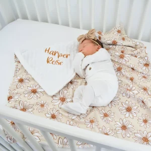 Custom Embroidered Minky Blanket Western Style Newborn Gift Soft Comfortable High Quality Boutique for Boys and Girls