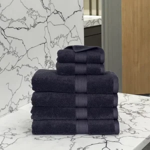 Custom Embroidered Solid Color Hotel Towel Set Bath Towels Hand Towels & Washcloths Super Absorbent & Quick Dry 100% Cotton