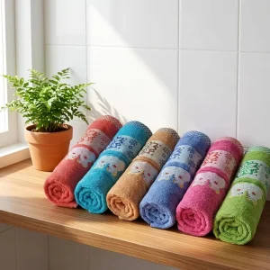 Custom Embroidered Terry Cotton Bath Towels 300 GSM 70-140cm | OEM Supply