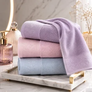 Custom Embroidery Logo Absorbent Breathable Solid Color 100% Cotton Hand Towel 33x70cm 85g for Salon Spa Daily Use