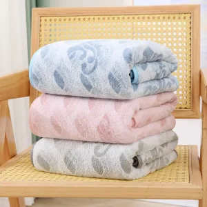 Custom Embroidery Microfiber Towel Hair Knitted Coral Velvet Towel logo Quick Drying Absorbent Luxury Gift Microfiber Bath Towel