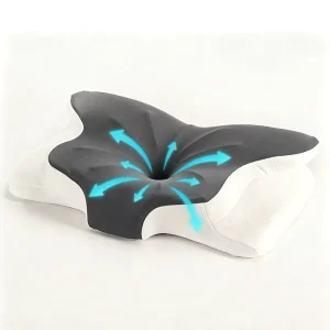 Custom Ergonomic Contour Pillow Area Sleep Memory Foam Filled Custom Logo Comfortable Cervical Pillow