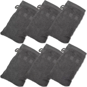 Custom European Style Multi Colors 100% Cotton Bath Mitts Shower Glove Exfoliating Washcloths with Loop