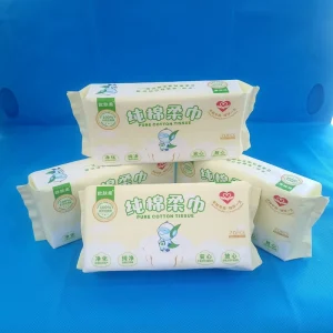 Custom Face Cleaning Dry Tissue Towel Eco Friendly Disposable Baby Care Soft Disposable Facial Cotton Tissu Manufacturer
