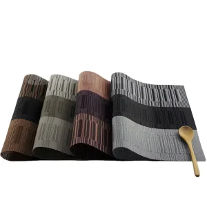 Custom Factory Modern Style Heat Resistant Printed PVC Restaurant Place Mat Dining Table Placemat