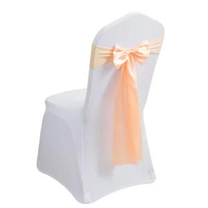 Custom Fancy Hot pink Chiffon Chair Sash for Weddings