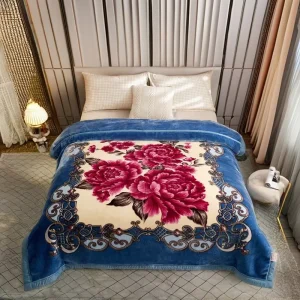 Custom Fashion Thick Warm Polyester Plush Mink Raschel Throw Blanket Supplier