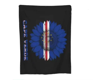 Custom Flag of Cape Verde Fashion Flannel Sofa Blanket Household Siesta Blanket for All Seasons