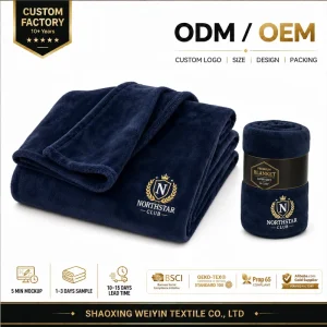 Custom Fleece Blanket Embroidered Logo Blanket School Team Corporate Employee Recognition Corporate Gift Business Promotional