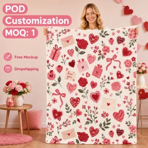 Custom Fleece Sherpa Reversible Blanket Soft Flannel Front Lamb Wool Back Double Sided Plush Throw for Sofa Bed Home Travel