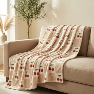 Custom Floral Print Super Soft Eco Friendly Portable Throw Blanket Personalized Photo Customized Design Couch Bed Four Seasons