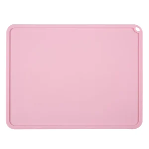 Custom Foldable 100% Food Grade Square Kids Silicone Kitchen Table Desk Mat Baby Feeding Placemats for Kids