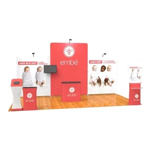Custom Folding Aluminum Fabric 10×20 Indoor Portable Display Booth for Exhibition Tradeshow and Fair