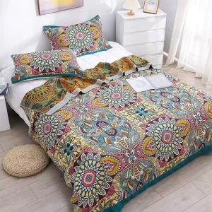 Custom Four Season Blanket Washed Cotton Towel Covered Blanket Bed Cover Blanket