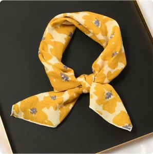 Custom Fresh Yellow Floral Cotton Bandana Outdoor Fitness Quick Dry Head Scarf Yoga Pilates Decor Towel Hiking Sweat Head Scarf