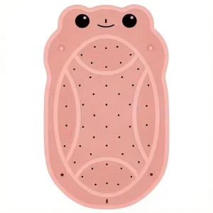 Custom Frog Foldable Anti slip Rubber Mat Luxury Non Slip Shower Bathroom Bathtub Mat Waterproof Drain Bath Mat