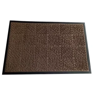 Custom Front Door Mat Embossed Velour Polyester Modern Style Washable Non-Slip Pet Friendly Cushioned Made Rubber