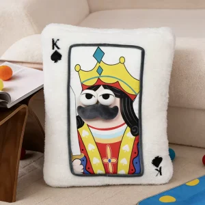 Custom Furry Embroidered Playing Card Throw Pillow with High Appearance Level Sleeping Pillow Decorative Pillow Gifts