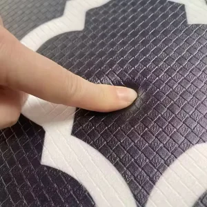 Custom Geometric Pattern Printed Non Slip Water Absorbent Washable Durable Indoor Bathroom Floor Mat