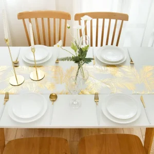 Custom Geometric Pattern Table Runners Made of Durable Polyester for Wedding Party Events