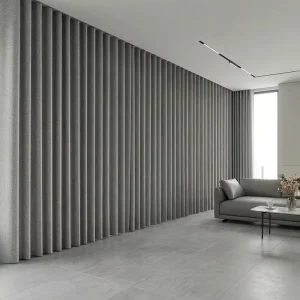 Custom Grey Modern Luxury S Fold Full Blackout Curtains for Bedroom Living Room Home Hotel Window Drapes