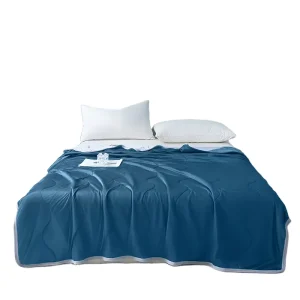 Custom Hand Stitched Solid Color Polyester Washable All Season Cooling Eco Friendly Reversible Quilts Simple Style for Home