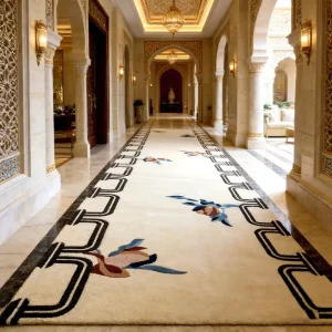 Custom Hand Tufted Luxury Islam Villa Majlis Interior Rugs Customized Area Rugs for Living Room Large Door Mats Bedroom Runner
