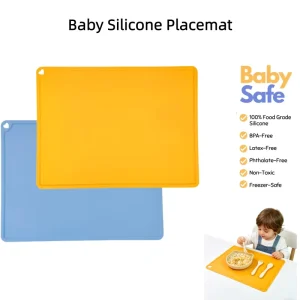 Custom Heat Resistant Washable Baby Kids Feeding Silicone Table Mat Placemat for Kitchen 40*30 cm Manufacturer Oem Waterproof
