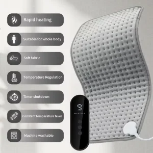 Custom Heating Blanket 4 Timer Digital LED Display 9 Temperature Levels Safe PVC Fabric Material Factory Direct