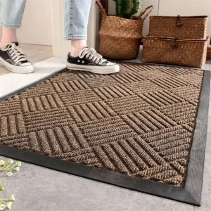 Custom Heavy Duty Tufted Washable Polypropylene Rectangular Door Mat for Home Hotel Commercial Use